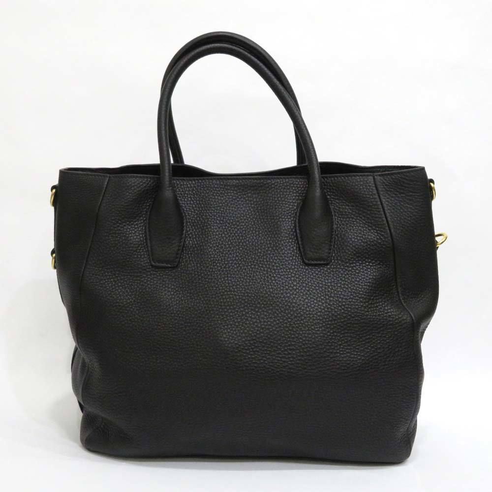 Prada 2 Way Bag Vitello Dino Leather Black - Picture 2 of 10